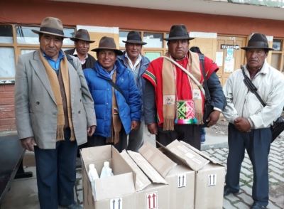 GAM Patacamaya y PROINPA, Entregan Canastas con Productos de Bioinsumos Agrícolas a Productores Afectados por la Helada y Sequía